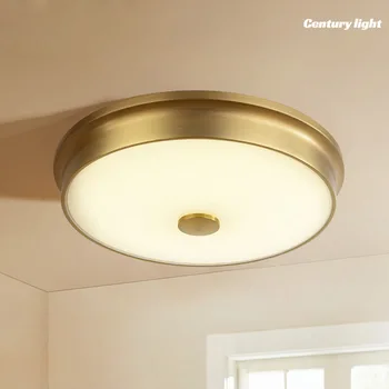 потолочный светильник в американском стиле светодиодный светильник для гостиной спальни проход золотой теплый современный простой круглый потолочный светильник