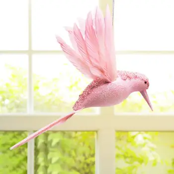  привлекательный искусственный орнамент птицы экологически чистый антивыцветающий яркий цвет кулон колибри, добавляющий жизненной силы 1