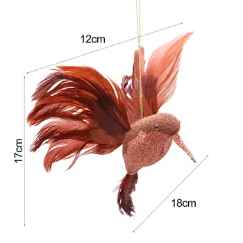  привлекательный искусственный орнамент птицы экологически чистый антивыцветающий яркий цвет кулон колибри, добавляющий жизненной силы 4