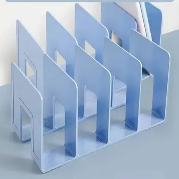 Прозрачная подставка для книг Компактный цветной пластиковый книжный шкаф Morandi Утолщенная акриловая книжная полка Студент 1