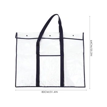  Прозрачная сумка для хранения Держатель файлов Рабочие сумки Наборы для детей Белая доска Холст Рисование ПВХ Произведение искусства Ребенок Большой 1