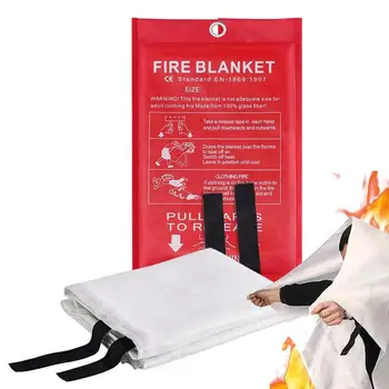  Противопожарное одеяло Огнестойкое складное одеяло для огнестойкости Кемпинг Безопасность Принадлежности для путешествий Автомобиль Кемпинг Барбекю Кухня