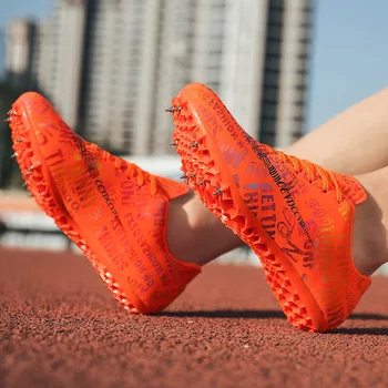 Профессиональная мужская легкая атлетика Кроссовки Шипы Кроссовки для бега Женская спортивная обувь для прыжков в длину Легкая гоночная обувь 2