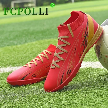 Профессиональная футбольная обувь для помещений Мужские противоскользящие футбольные носки Мужские спортивные ботинки Дизайнерские мужские футбольные носки 0