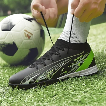 Профессиональная футбольная обувь для помещений Мужские противоскользящие футбольные носки Мужские спортивные ботинки Дизайнерские мужские футбольные носки 1