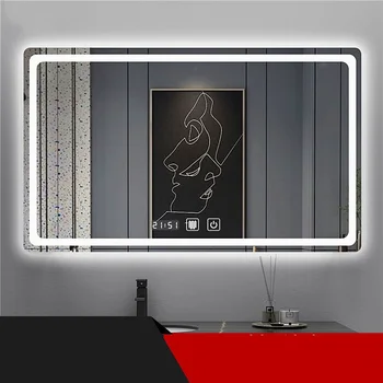 Прямоугольный дизайн Зеркало Умный Душ для всего тела Макияж Зеркало в ванной комнате Подсветка Подсветка Espejo Inteligente Внутренние принадлежности