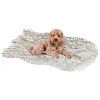 Пушистый коврик для кровати для собак Уютный спальный коврик для домашних животных Нескользящий удобный многоцелевой теплый коврик для сна для спальни