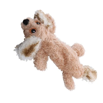  Пушистый плюшевый щенок собака жевательная игрушка безопасная игрушка с погремушкой звук игрушка подарок для котенка погремушка 4