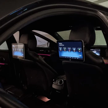 Развлечения на заднем сиденье для Mercedes A B C E G S V ML GL CLS GLK GLE GLS SLK Class Android 12 Подголовник с зеркальным отображением ТВ-монитора 5