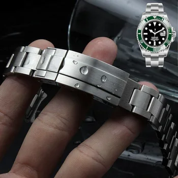Ремешок для часов Rolex SUBMARINER DAYTONA Твердая Нержавеющая Сталь Дуга Край Часы Ремешок Аксессуар Заменяет Мужские Часы Браслет 20 мм