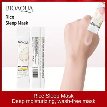 Рисовая мякоть Ночные маски Отбеливающие против морщин Антивозрастная увлажняющая маска для лица Уход за кожей Маски для сна