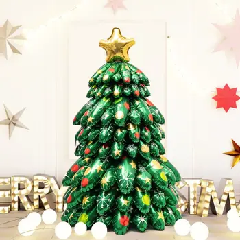 Рождественская серия Фольгированные воздушные шары Рождественская елка Санта-Клаус Стоячие воздушные шары Детские игрушки 3D Большие украшения для рождественских вечеринок Воздушные шары 0