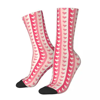 Розовые носки в форме сердца Спортивные носки с 3D-печатью для мальчиков и девочек до середины икры