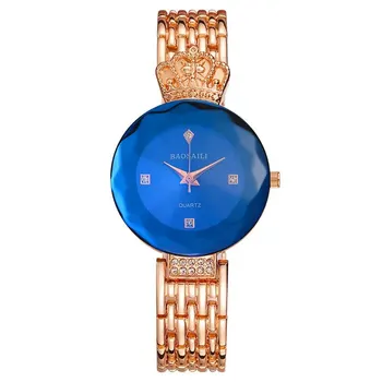 Роскошные женские часы Montre Femme Hodinky Сексуальные золотые часы Женский браслет Bayan Saats Diamond Crown Quart Wirstwatch 4