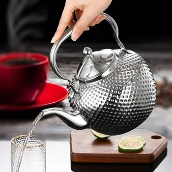  Ручка подъема чайника из нержавеющей стали с чайным фильтром Серебро или золото Подходит для индукционной плиты Чайник