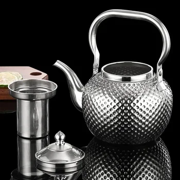  Ручка подъема чайника из нержавеющей стали с чайным фильтром Серебро или золото Подходит для индукционной плиты Чайник 2