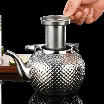  Ручка подъема чайника из нержавеющей стали с чайным фильтром Серебро или золото Подходит для индукционной плиты Чайник 4