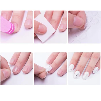  Ручная работа Искусство Полное покрытие Профессиональный ногти для ног Японский носимый искусственный дизайн Флэш-палка Дрель Стиль 4