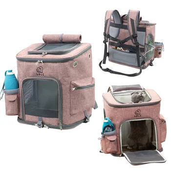  рюкзак для переноски домашних животных для маленьких собак Большая емкость оксфордская тканевая сумка для кошек Дышащий и портативный для путешествий на открытом воздухе Сумки для кошек и собак 0