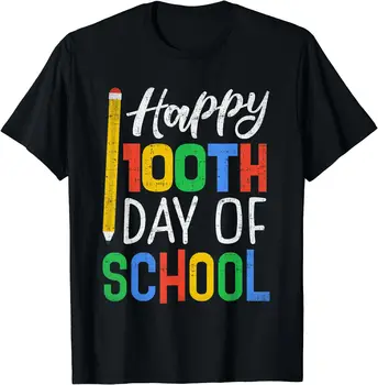 С 100-летием школы Учитель Дети Родители Мужчины Женщины Хлопковая футболка с коротким рукавом