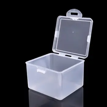 с крышкой ящик для хранения многоцелевой прямоугольной формы чехол для хранения прозрачный пластиковый контейнер для небольших вещей для хранения ювелирных изделий оголовье 4