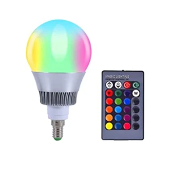  светодиодная лампа для изменения цвета RGB 10 Вт E14 16 цветных светодиодных ламп с дистанционным управлением (E14)