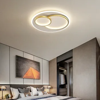  светодиодные люстры для комнаты гостиная спальня вращающийся золотой черный внутренний светильник светильник деко светильник 3