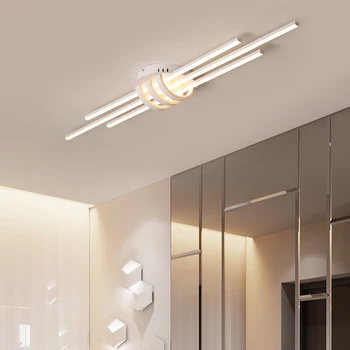 Светодиодные потолочные светильники для гостиной и спальни Матовые черные/белые алюминиевые кухонные светодиодные потолочные светильники 1
