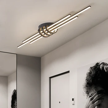 Светодиодные потолочные светильники для гостиной и спальни Матовые черные/белые алюминиевые кухонные светодиодные потолочные светильники 3