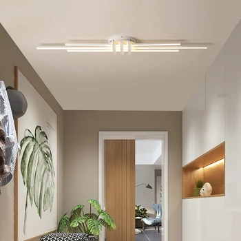 Светодиодные потолочные светильники для гостиной и спальни Матовые черные/белые алюминиевые кухонные светодиодные потолочные светильники 4