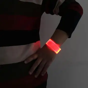 Силиконовый светодиодный браслет со звуковым управлением Светодиодный светоизлучающий браслет Световой браслет Развлекательная вечеринка Браслет Хэллоуин Ремень 5