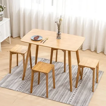 Скандинавский маленький журнальный столик Высокий приставной столик Бамбуковые столы Обеденные столы 100 см Современная простая маленькая мебель для гостиной Mesa