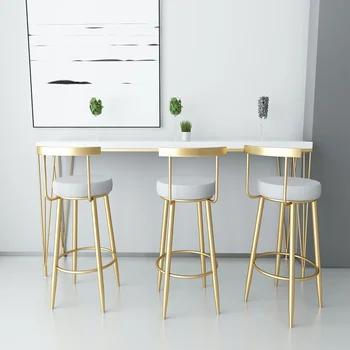 Скандинавский современный минималистичный простой золотой барный стул спинка стул вы барный стул ресепшн ресторан досуг стульчик для кормления