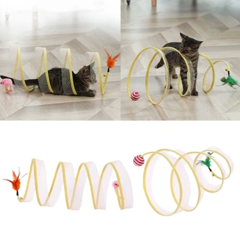 Складные туннели Трубчатые игры с кошками- Туннель с Sisal-Ball Hideaway Tent
