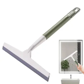 Скребок для окон с ручкой Универсальный инструмент для мытья окон Скребок для стеклоочистителя Очиститель зеркал Очиститель стекол автомобиля Стеклоочиститель Резина стеклоочистителя