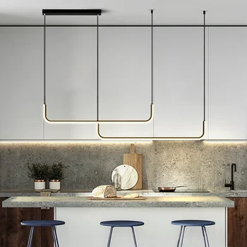 Современные минималистичные светодиодные подвесные светильники для столовой, кухни, ресторана, дизайна, подвесной люстры, светильника 1