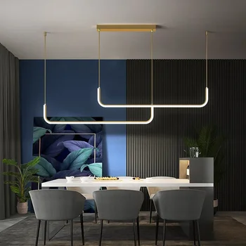 Современные минималистичные светодиодные подвесные светильники для столовой, кухни, ресторана, дизайна, подвесной люстры, светильника 2