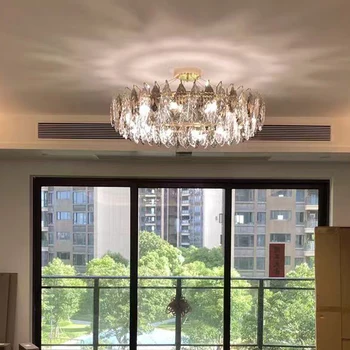 Современные роскошные хрустальные люстры улучшают интерьер гостиной, столовой, спальни, домашнего декора, светодиодного подвесного светильника 2