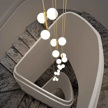 Современный домашний декор светодиодные светильники подвесные светильники для лестницы люстры для гостиной подвесной светильник внутреннее освещение 4