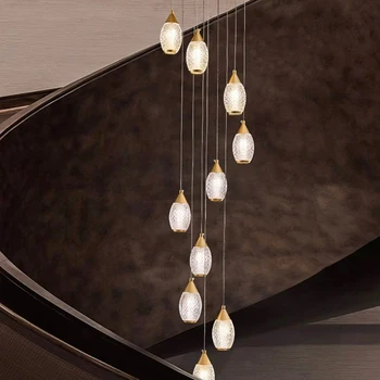 Современный домашний декор светодиодные светильники подвесные светильники для лестницы люстры для гостиной подвесной светильник внутреннее освещение 4