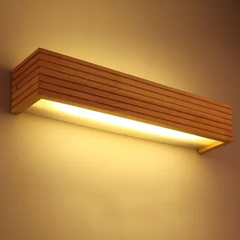 Современный минималистичный резиновый деревянный квадратный настенный светильник в японском стиле в японском стиле для ванной комнаты зеркало фары декоративное светодиодное освещение спальня indoo 0