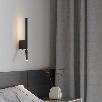 Современный светодиодный настенный светильник 330 ° вращающийся настенный светильник лампа для чтения гостиница гостевая спальня прикроватный фон украшение независимый выключатель 1