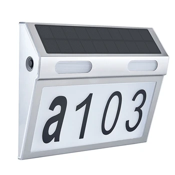 Солнечная лампа номер дома Fillipo Дверные номера Светодиодные фонари на открытом воздухе с водонепроницаемым материалом IP65 с 3 режимами освещения