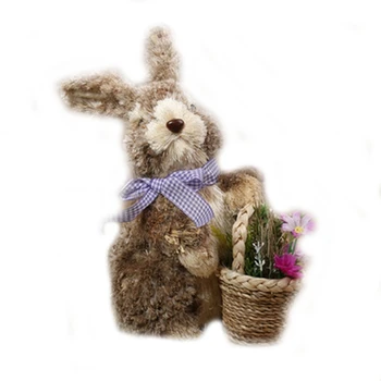  соломенные фигурки пасхального кролика ручной работы плетеные украшения для рабочего стола кролика 0