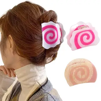 спиральный коготь для волос сладкий модный дизайн камабоко заколки женские аксессуары для волос в корейском стиле уксусная кислота коготь для волос