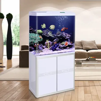средний ультрабелый стеклянный большой аквариум аквариум 0,8 м нижний фильтр рыбный глобус экологический безграничный аквариум 0