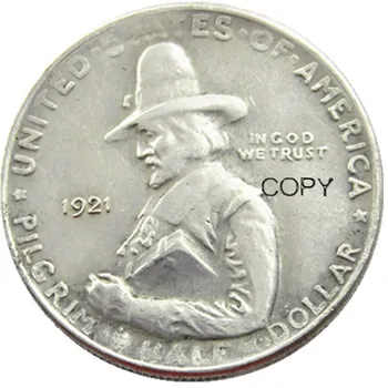 США 1921-1920 Пилигрим Полдоллара Памятная Посеребренная Копия Монеты