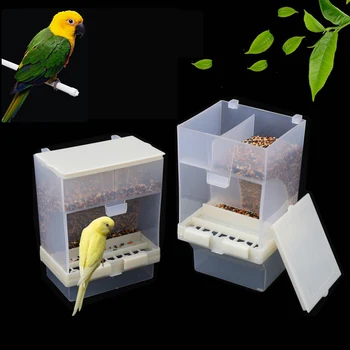съемная кормушка контейнер для домашних животных для птиц попугай подвесной автоматический кормушка кормушка для птиц клетка подвесная кормушка