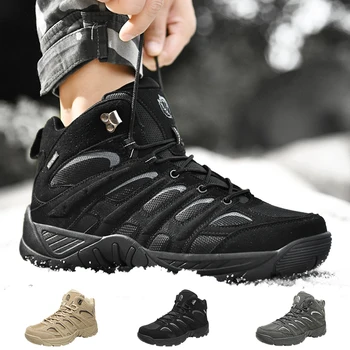 Тактическая обувь Мужская Уличная Тактическая Обувь Мужская Военная Обувь Мужская Противоскользящая Боевая Ботильоны Альпинистская Обувь Защитная Обувь 0