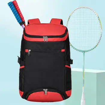 Теннисный рюкзак большой емкости с отделением для обуви Сумка для ракетки Рюкзак для бадминтона Ракетки для сквоша Мячи Аксессуары